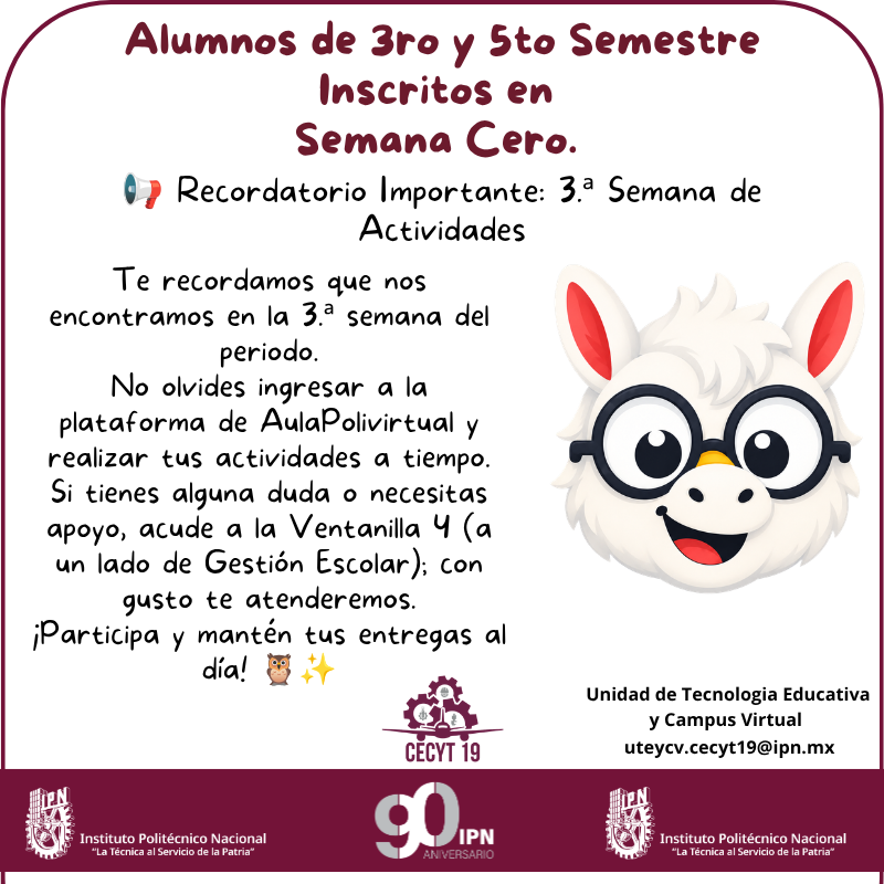 Semana Cero 27-1 UTEyCV